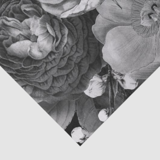 Weißes Blumenzwirn Seidenpapier (Detail)