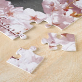 Weißes Blüten-Puzzlespiel-personalisiertes Puzzle (Seite)