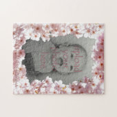 Weißes Blüten-Puzzlespiel-personalisiertes Puzzle (Horizontal)