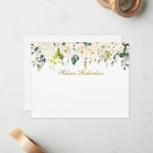 Weißes Blütengold Personalisiert Mitteilungskarte (Vorderseite/Rückseite Beispiel)