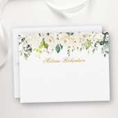 Weißes Blütengold Personalisiert Mitteilungskarte