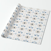 Weißes bohemian-retro-Böser-Blick-Muster Geschenkpapier (Ungerollt)