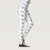 Weißes bohemian-retro-Böser-Blick-Muster Leggings (Rechts)