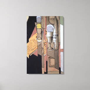 Weißes Bordeaux, 1913 (Gouache u. Bleistift auf Leinwanddruck