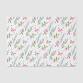 Weißes botanisches Muster - Gewebe Seidenpapier (Vorderseite)