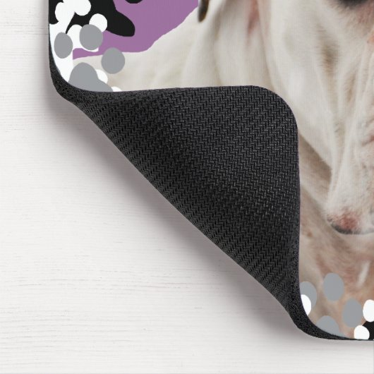 Weißes Boxer-Foto Mousepad (Ecke)