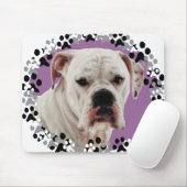 Weißes Boxer-Foto Mousepad (Mit Mouse)