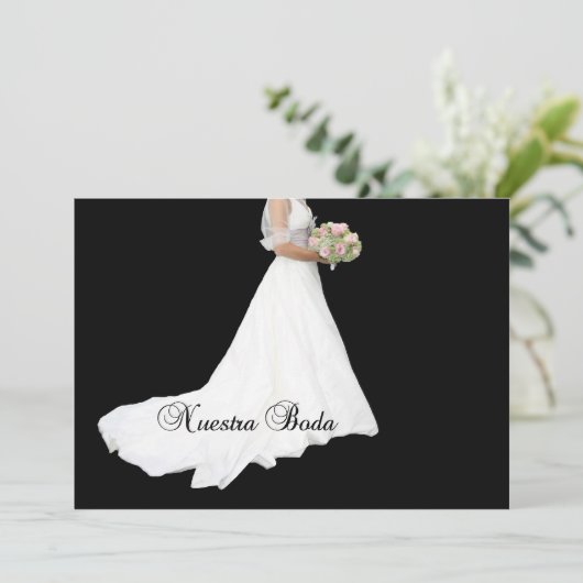 weißes Brautkleid der spanischen Einladung (Stehend Vorderseite)