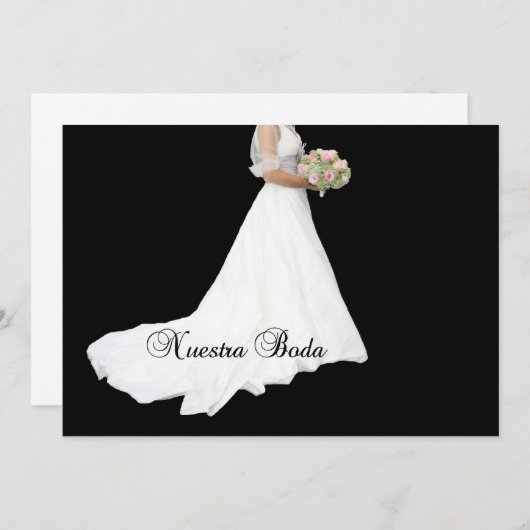 weißes Brautkleid der spanischen Einladung (Vorne/Hinten)