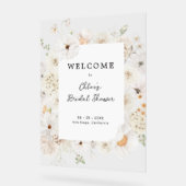 Weißes Brautparty Acrylschild (Winkel)