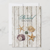 Weißes Brautparty aus Muscheln Einladung (Vorderseite)