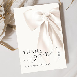 Weißes Brautparty Dankeskarte