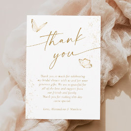 Weißes Brautparty Dankeskarte