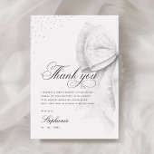 Weißes Brautparty Dankeskarte