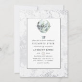 Weißes Brautparty Einladung (Vorderseite)