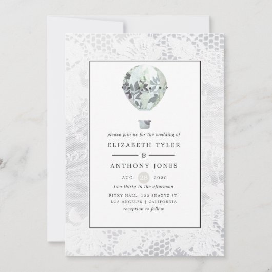 Weißes Brautparty Einladung (Vorderseite)