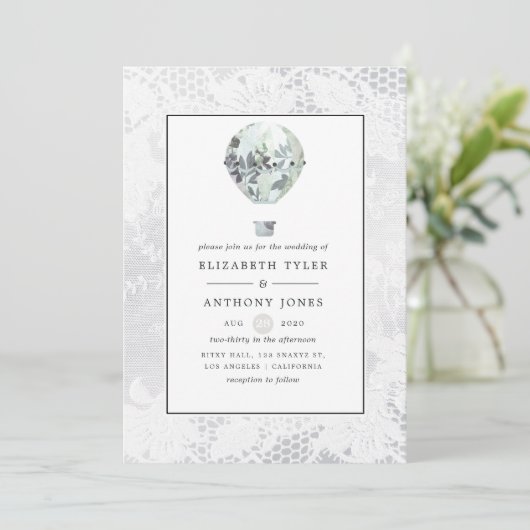 Weißes Brautparty Einladung (Stehend Vorderseite)