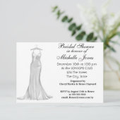 Weißes Brautparty Einladung (Stehend Vorderseite)