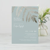 Weißes Brautparty Einladung (Stehend Vorderseite)