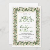 Weißes Brautparty Einladung (Vorne/Hinten)