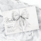 Weißes Brautparty Einladung