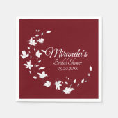 Weißes Brautparty für den Herbst Serviette (Vorderseite)