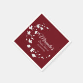 Weißes Brautparty für den Herbst Serviette (Ecke)