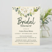 *~* Weißes Brautparty Rose Rosa Rosa Rosa Rosa Einladung (Stehend Vorderseite)