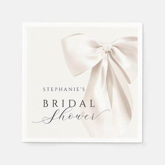 Weißes Brautparty Serviette (Vorderseite)