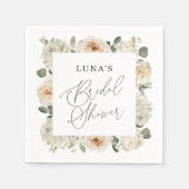 Weißes Brautparty Serviette (Vorderseite)