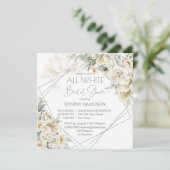 Weißes Brautparty silberfarbener Rahmen (Stehend Vorderseite)