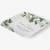 Weißes Brautparty Wasserfarbe Magnolia Pappteller (Gewinkelt)