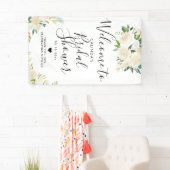 Weißes Brautparty-Willkommen des Banner (Insitu)