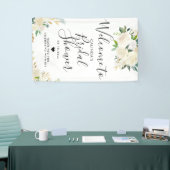 Weißes Brautparty-Willkommen des Banner (Messeveranstaltung)