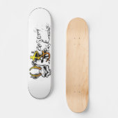 weißes Brett des Lösegeld-Jacks Skateboard (Vorderseite)