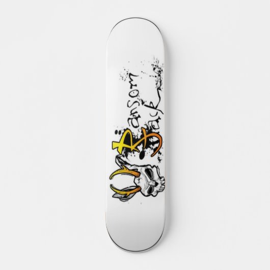 weißes Brett des Lösegeld-Jacks Skateboard (Vorne)