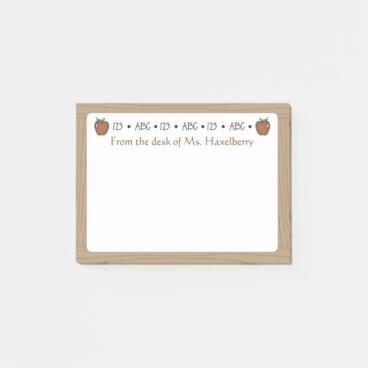 Weißes Brett Lehrer-personalisierte Post-it Klebezettel (Vorderseite)