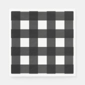 Weißes Buffalo Grosses Kariert Serviette (Vorderseite)