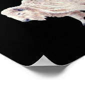 Weißes Buffalo Kuh Vollmond Poster (Ecke)