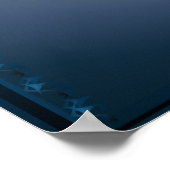 Weißes Buffalo Schildblaue Poster (Ecke)