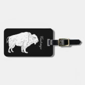 Weißes Buffalo Thunder_Cove Gepäckanhänger (Vorderseite horizontal)