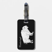 Weißes Buffalo Thunder_Cove Gepäckanhänger (Rückseite vertikal)