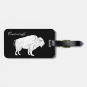 Weißes Buffalo Thunder_Cove Gepäckanhänger (Rückseite horizontal)