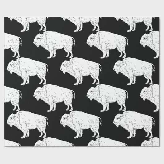 Weißes Buffalo Thunder_Cove Geschenkpapier (Flach)