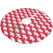 Weißes Buffalo Thunder_Cove Polyester Weihnachtsbaumdecke (Schrägansicht)