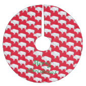 Weißes Buffalo Thunder_Cove Polyester Weihnachtsbaumdecke (Vorderseite)