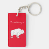 Weißes Buffalo Thunder_Cove Schlüsselanhänger (Rückseite)