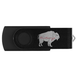 Weißes Buffalo Thunder_Cove USB Stick