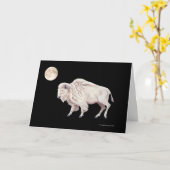 Weißes Buffalo Vollmond Karte (Gelbe Blume)