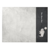 Weißes Buffalo Vollmond Light Grau Notizblock (Vorderseite)